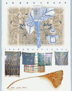 Batik Indigo and Pens by ©Lisa Rivas