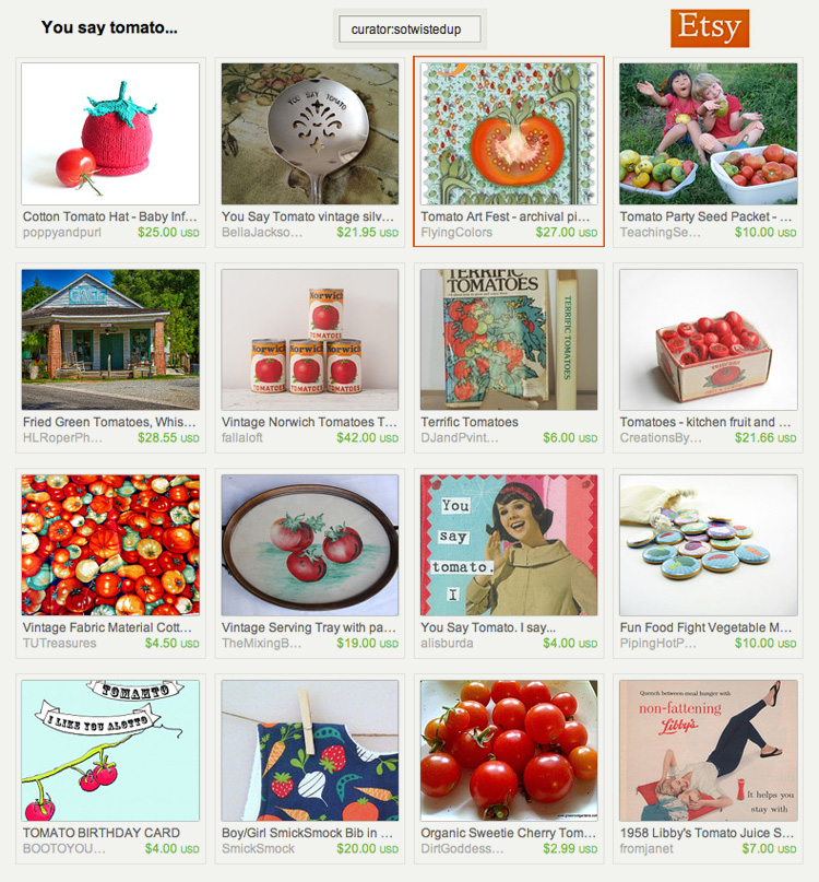 "You say tomato" an Etsy treasury