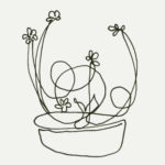 Ikebana (one-liner sketch) by Lisa Rivas