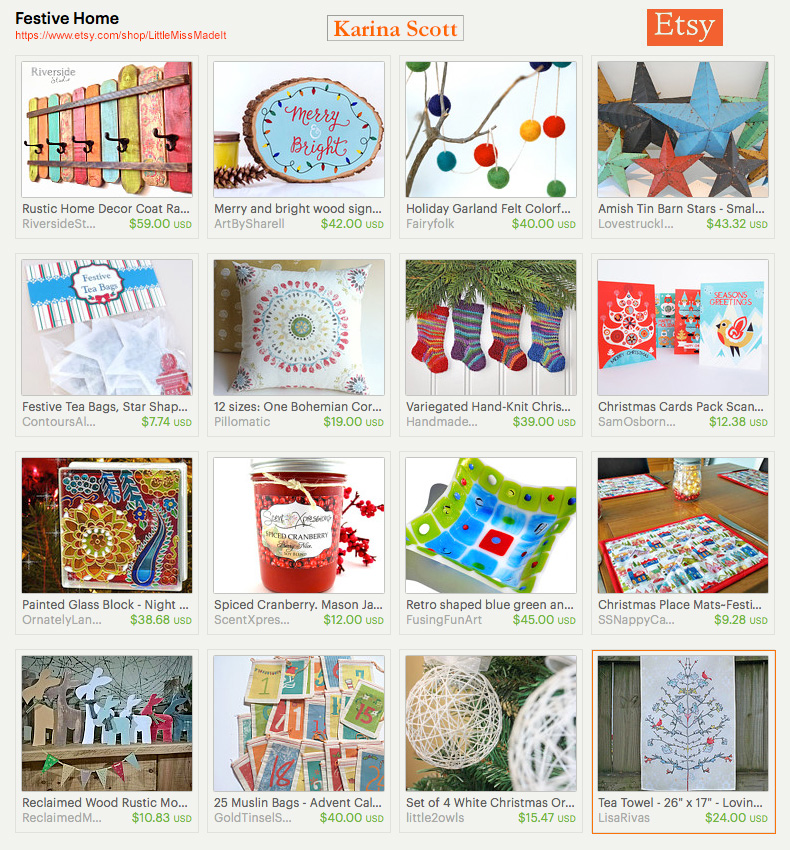 Festive Home an Etsy Treasury