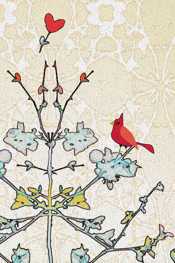 Loving-Branches a tea towel design (close-up) by ©LisaRivas